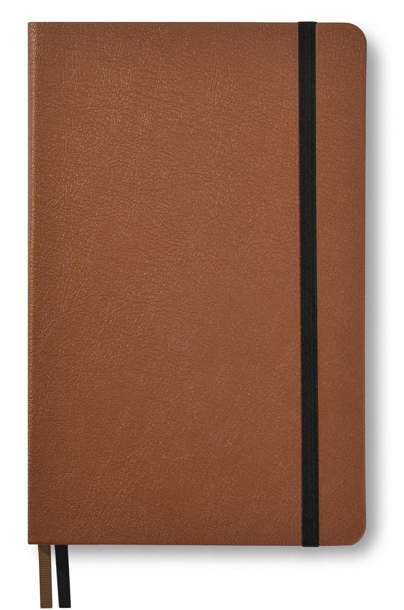 Minimalism Art, Premium Hard Cover Notebook Journal, Classic 5" x 8.3", 122â€…Numberedâ€…Pages, Gussetedâ€…Pocket, Ribbon Bookmark, Extra Thick Ink-Proofâ€…Paperâ€…120gsm, San Francisco (Ruled, Brown) - Image 3